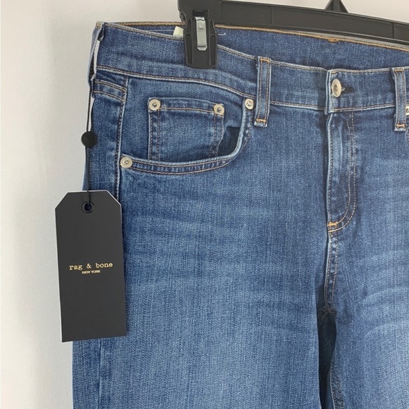rag and bone Dre Low-Rise Boyfriend El Relaxed Fit Mid Indigo Jean Size 6/28 - Picture 5 of 8